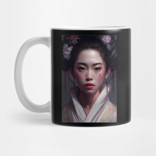 Japanese Geisha In Digital Art. Gift Idea For Japan Fans 3 Mug